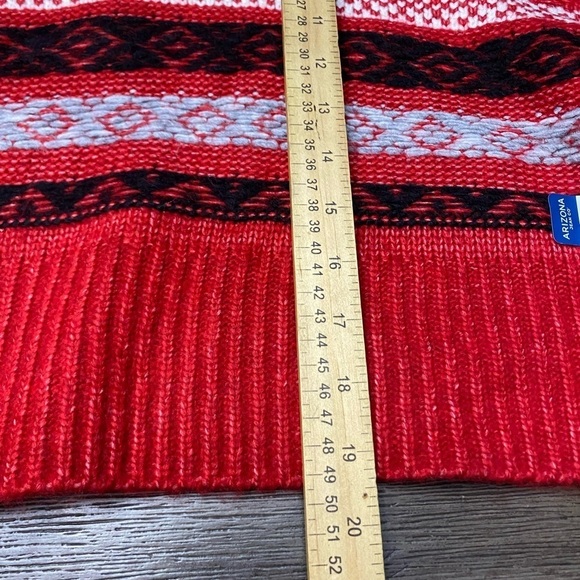 Arizona Jean Rumba Red Fairisle Plus Size Crop Too Sweater XL/XXL - Picture 4 of 7